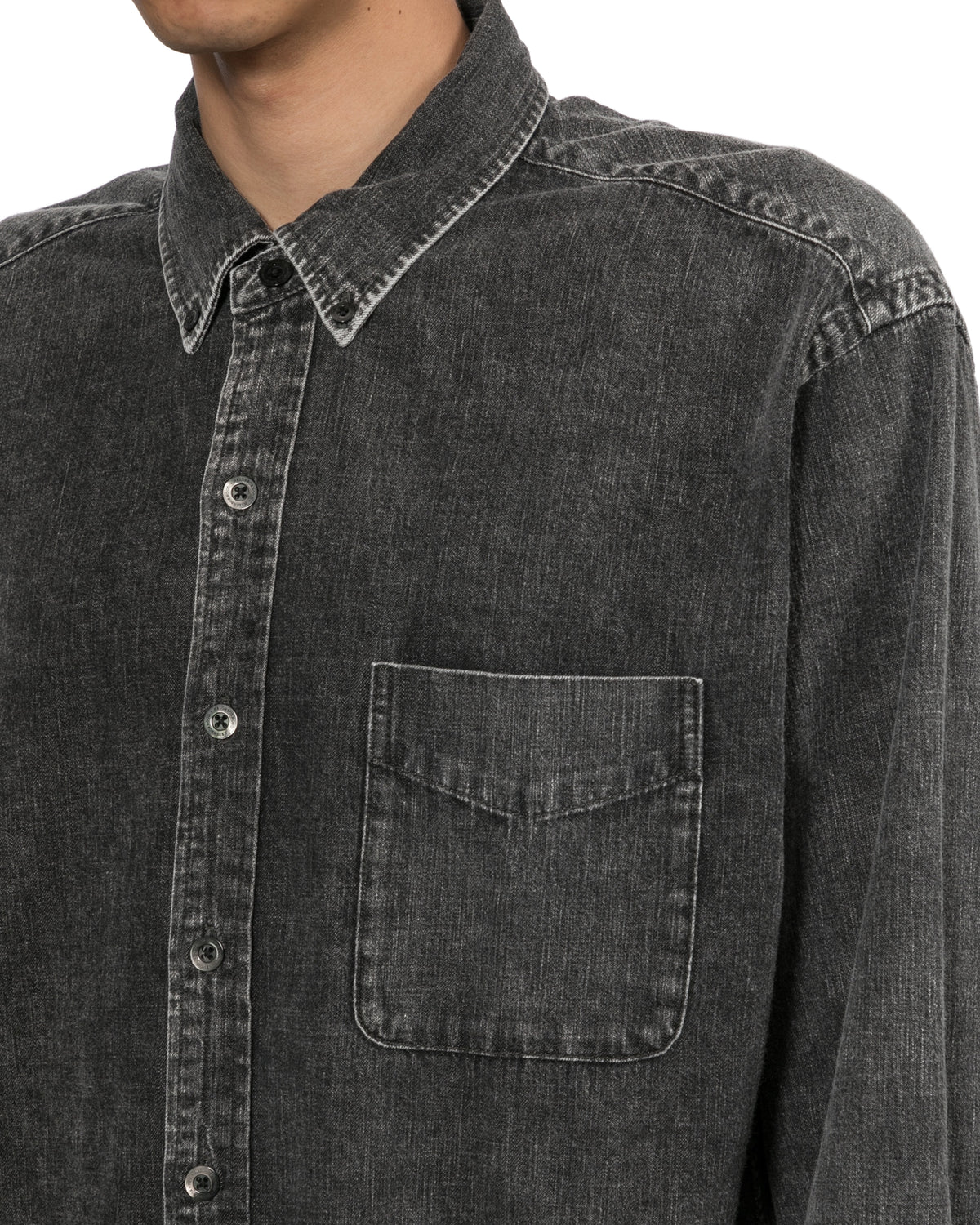 Long sleeve denim shirt