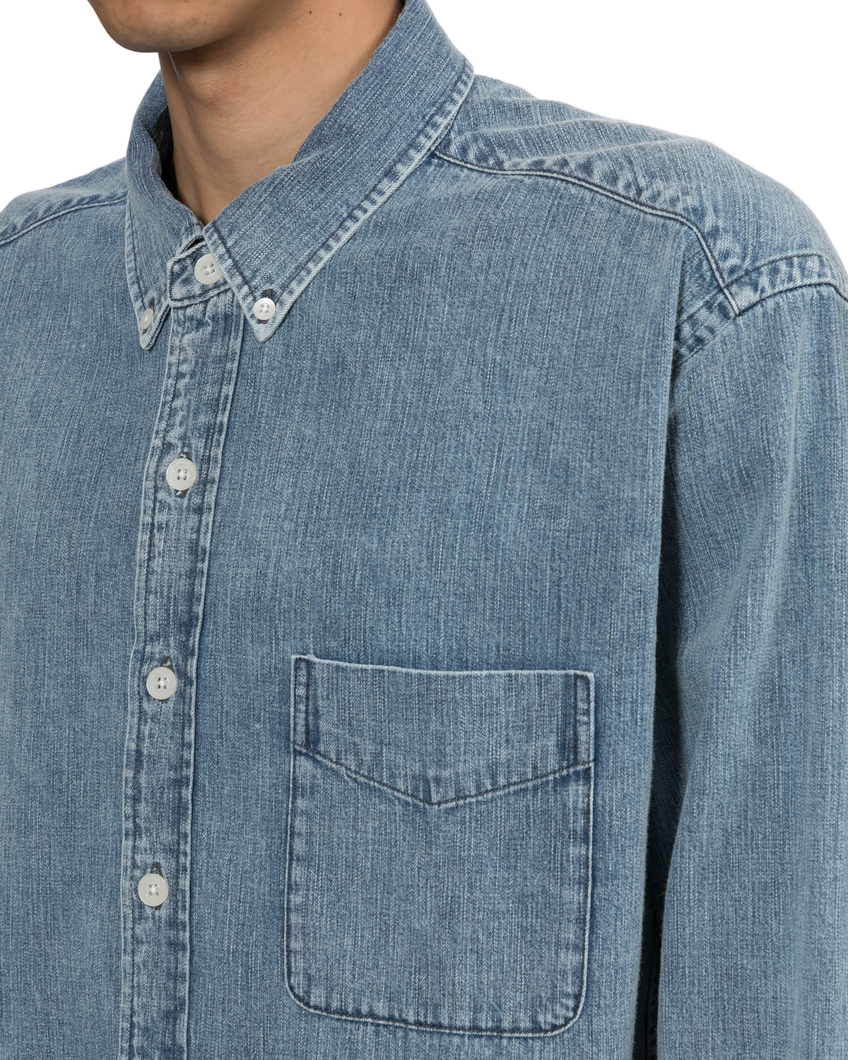 Long sleeve denim shirt