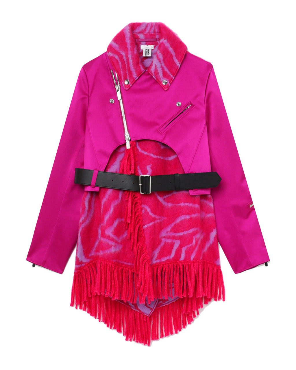 Scarf biker jacket
