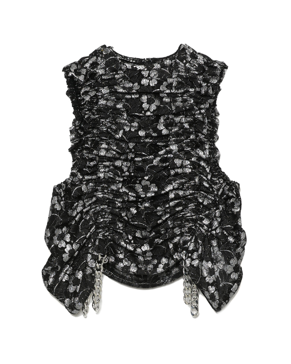 Floral ruched tank top
