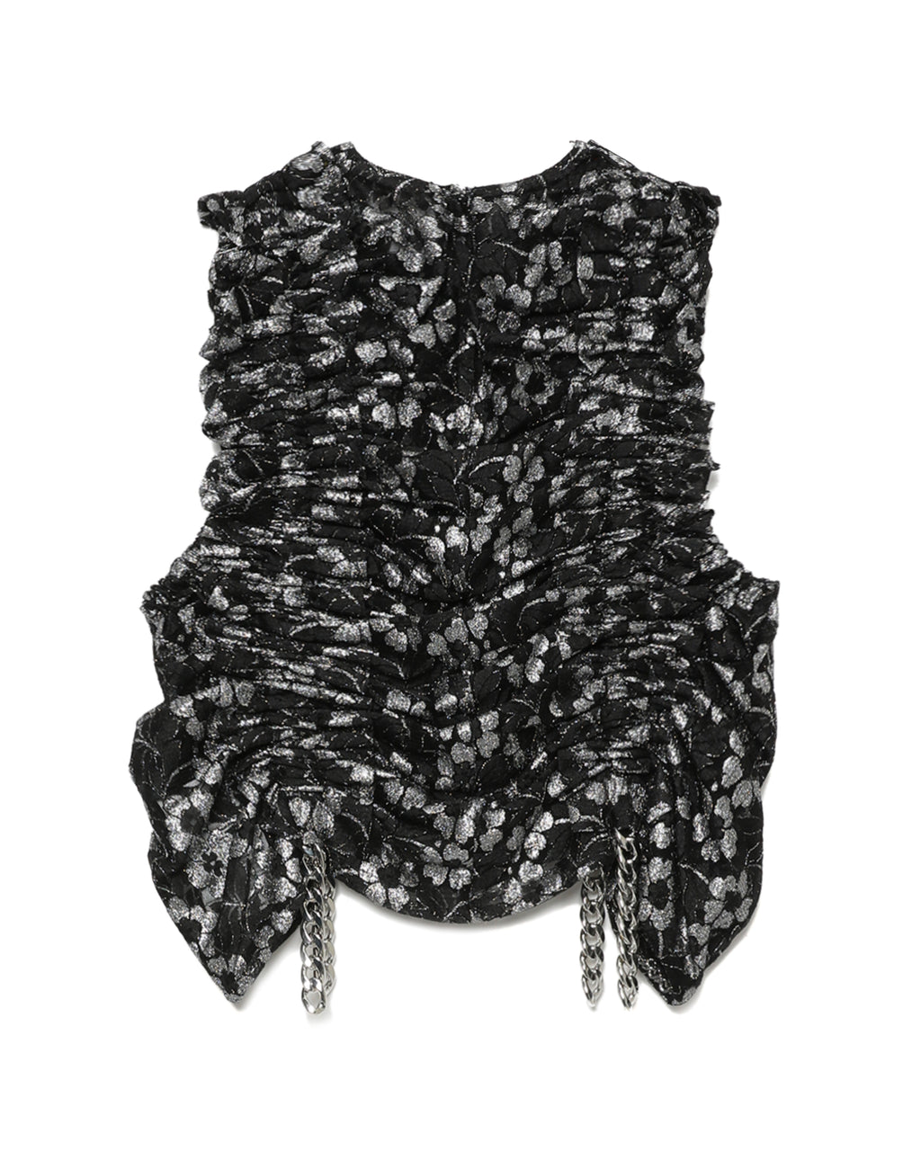 Floral ruched tank top