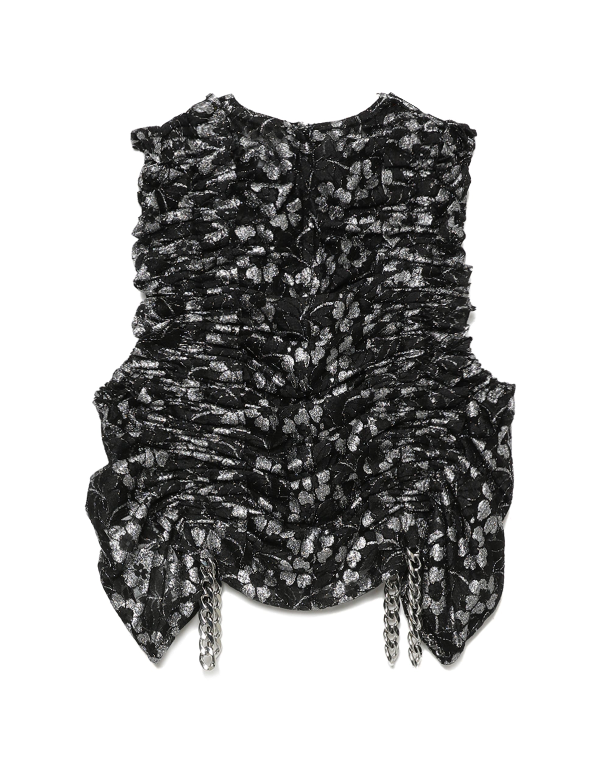 Floral ruched tank top