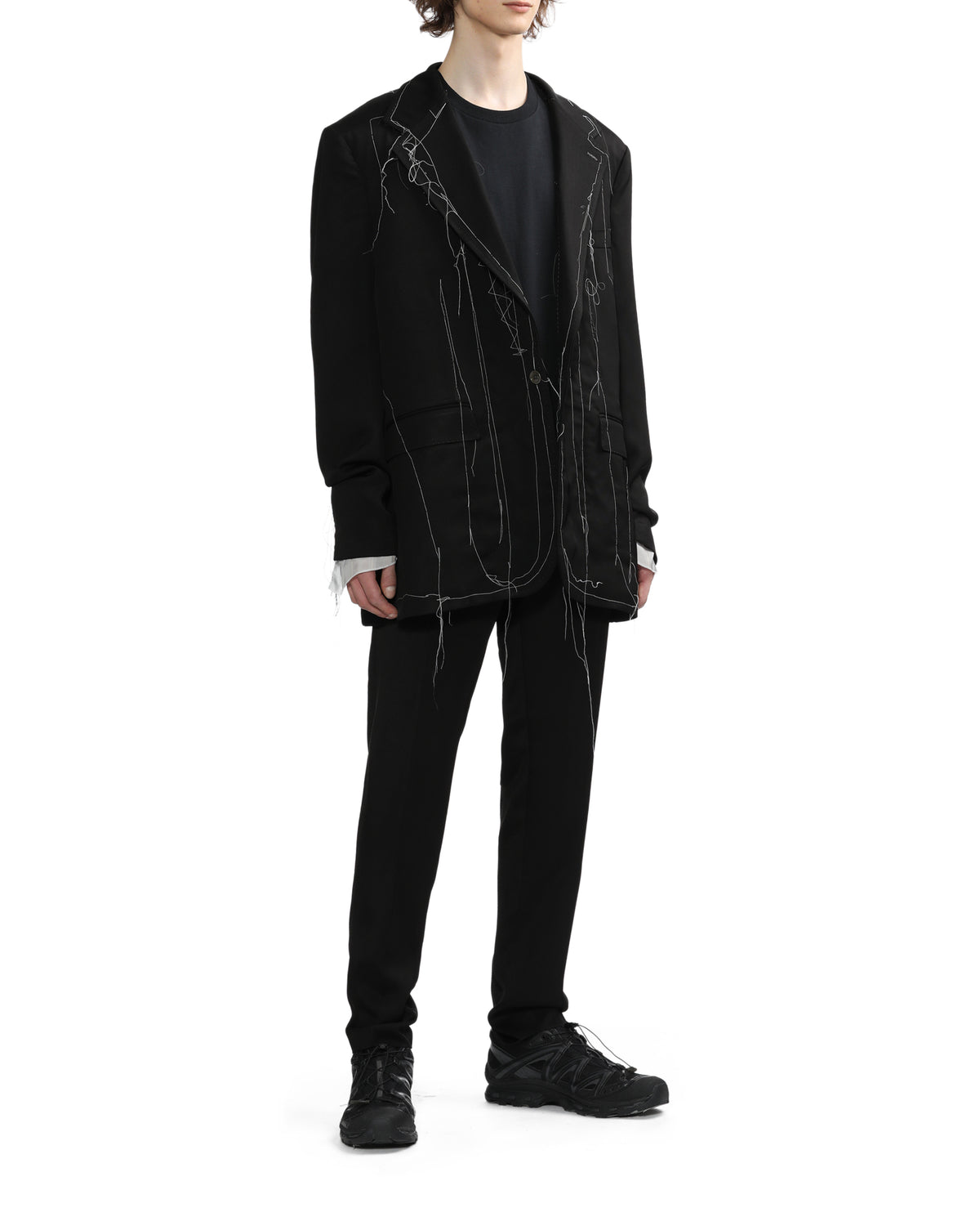 Stitch detail relaxed jacket