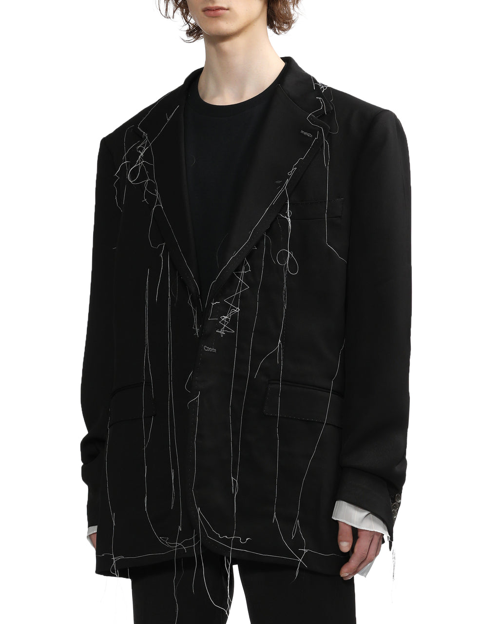 Stitch detail relaxed jacket