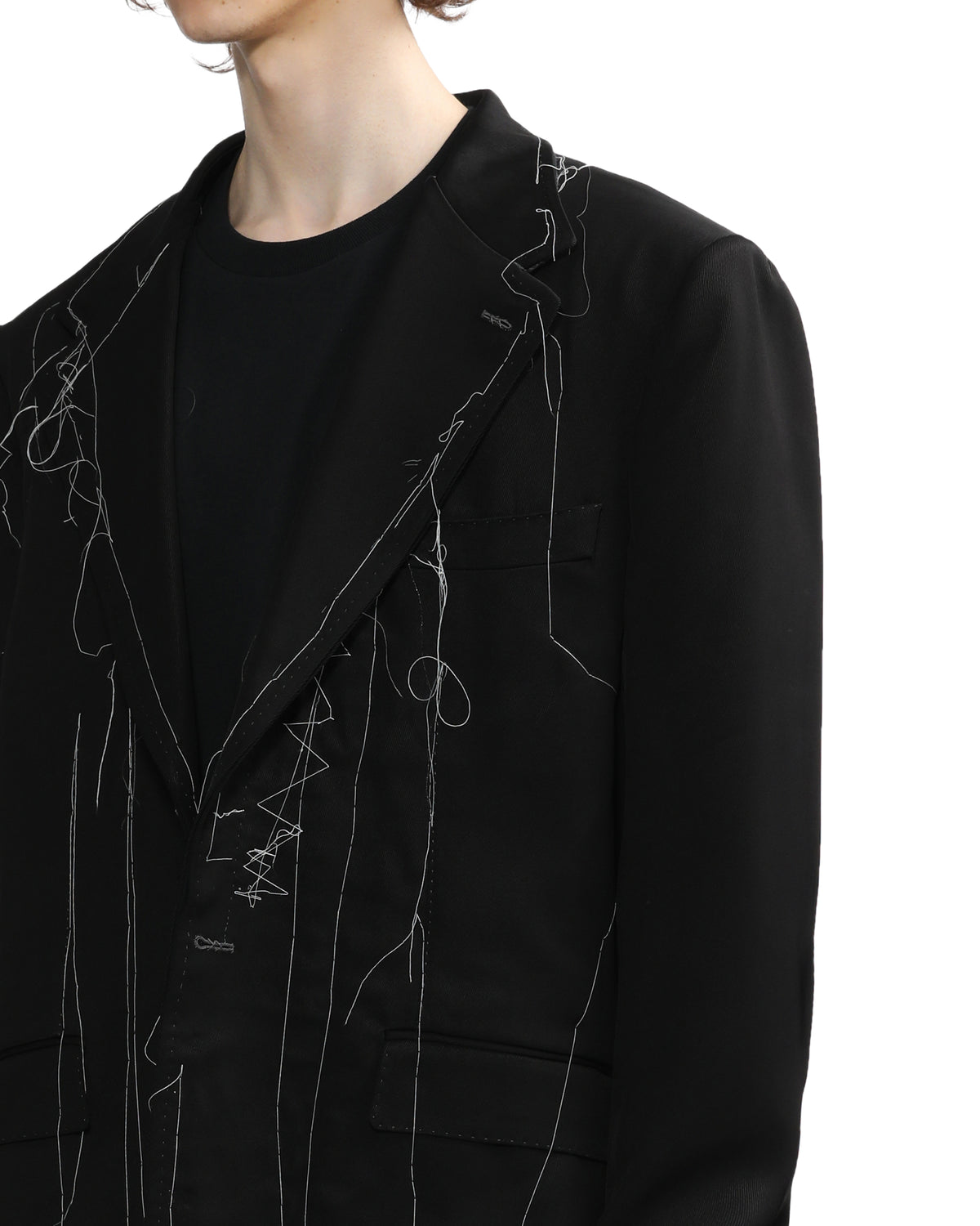 Stitch detail relaxed jacket
