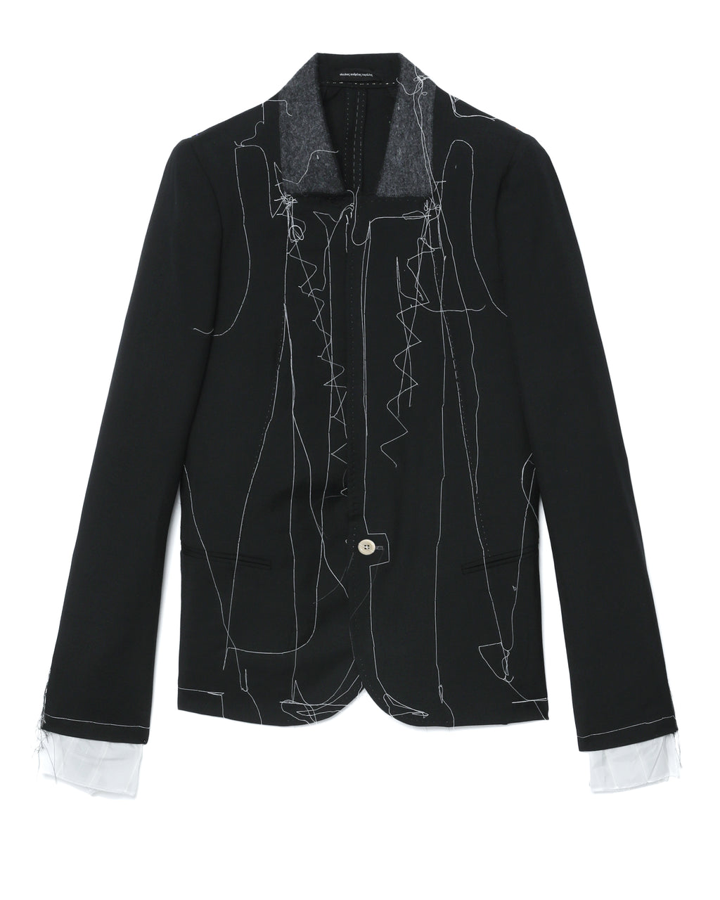 Contrasting neck jacket