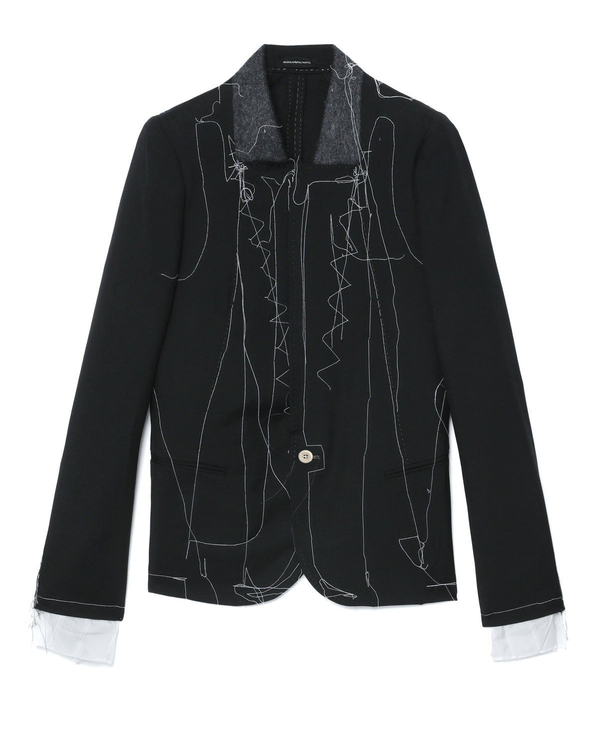 Contrasting neck jacket