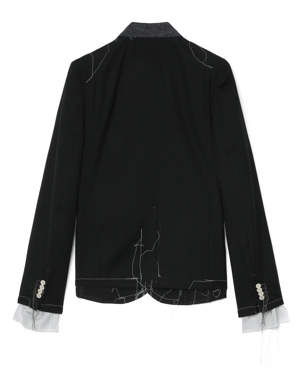 Contrasting neck jacket