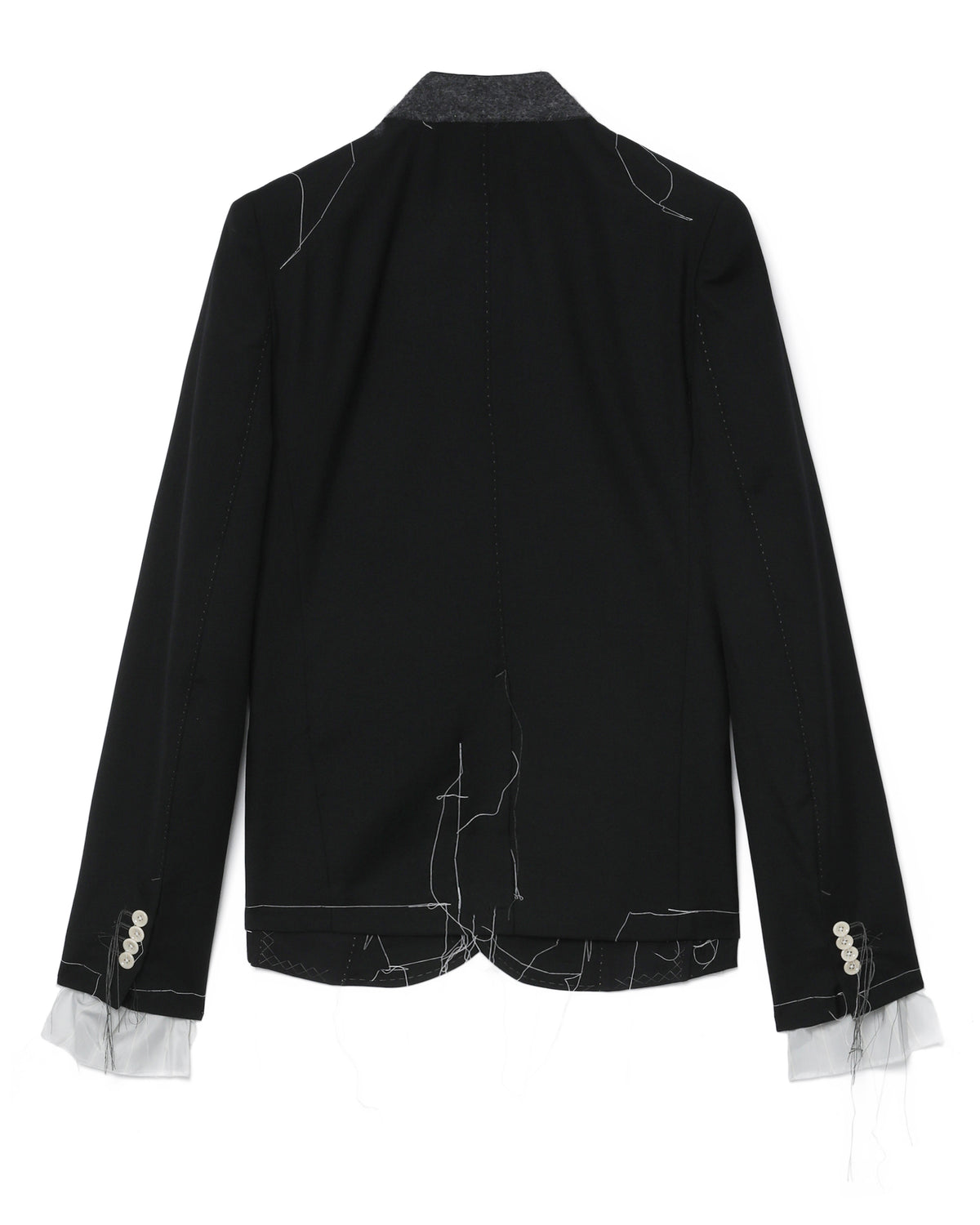Contrasting neck jacket