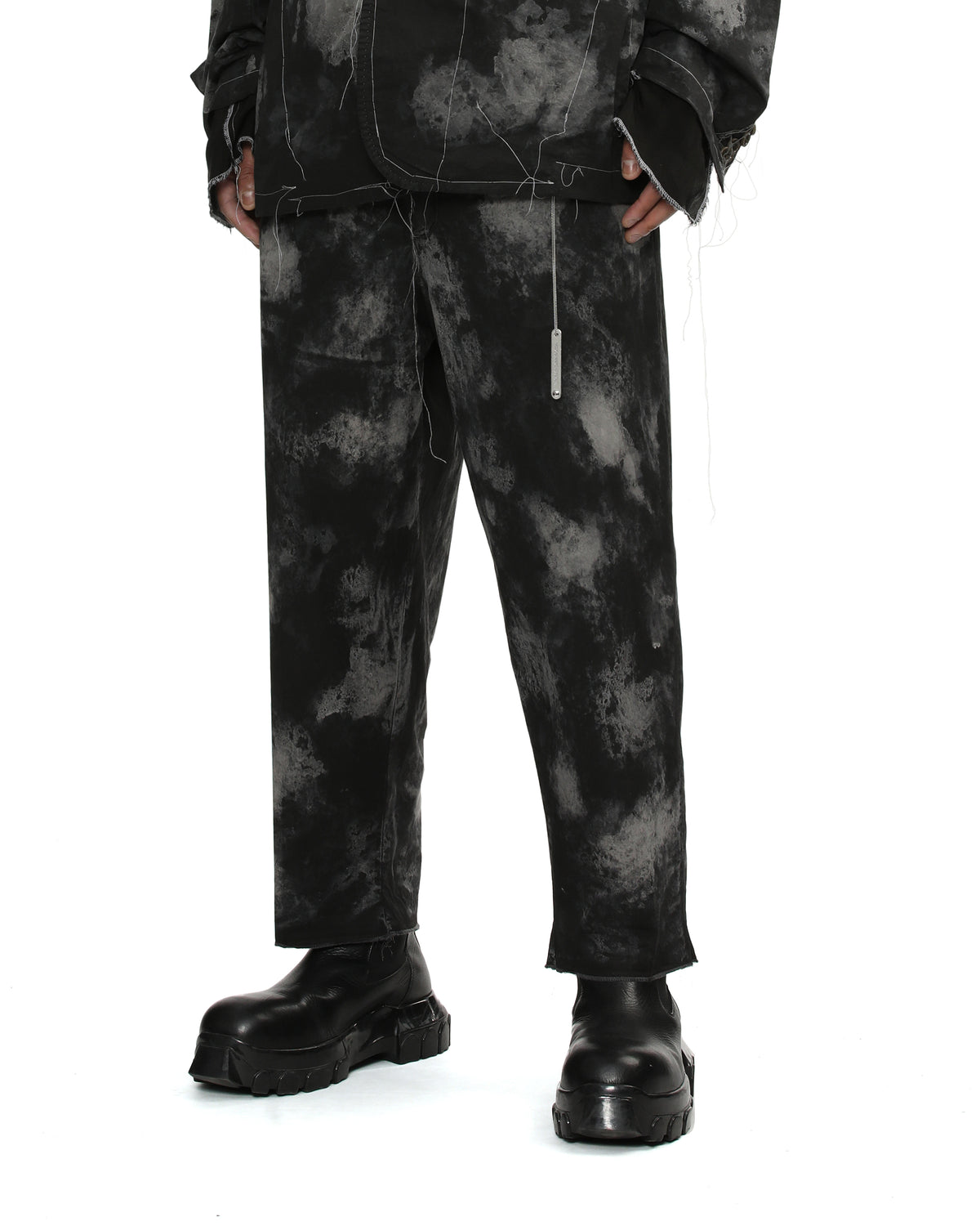 Graphic tailored trousers