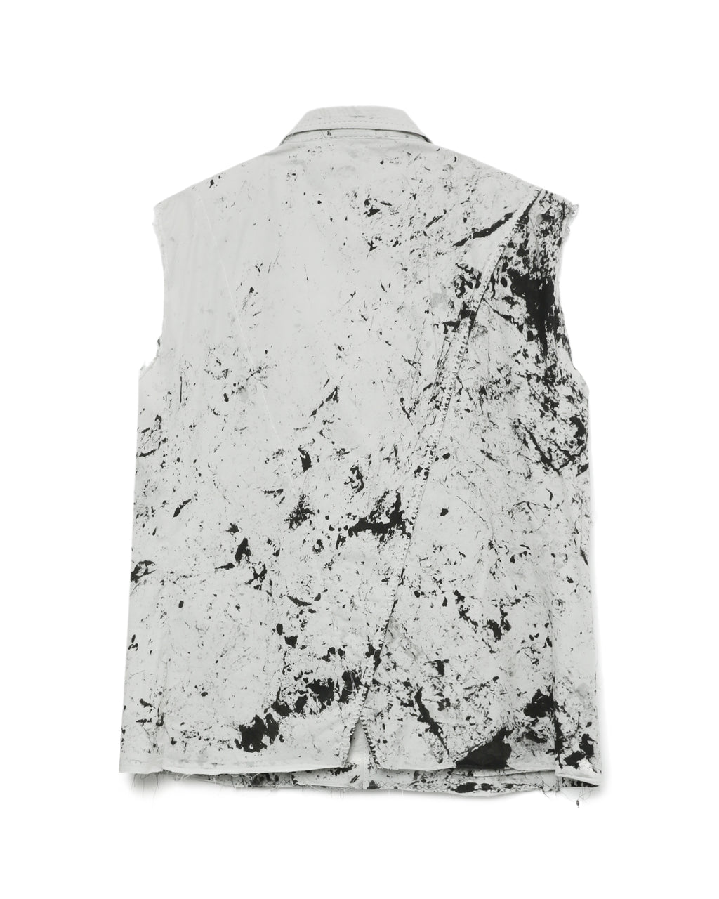 Printed sleeveless blazer