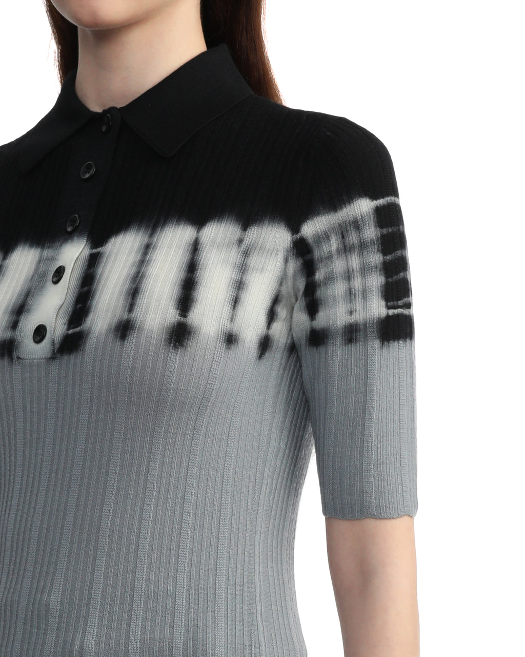 Tie-dyed polo shirt