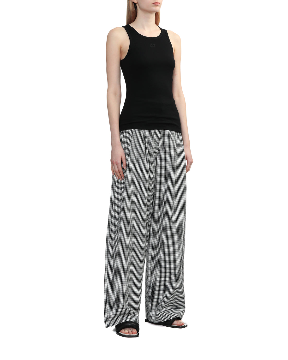 Houndstooth wide pants