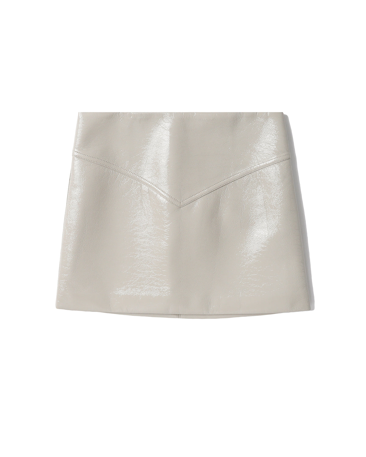 Synthetic leather mini skirt