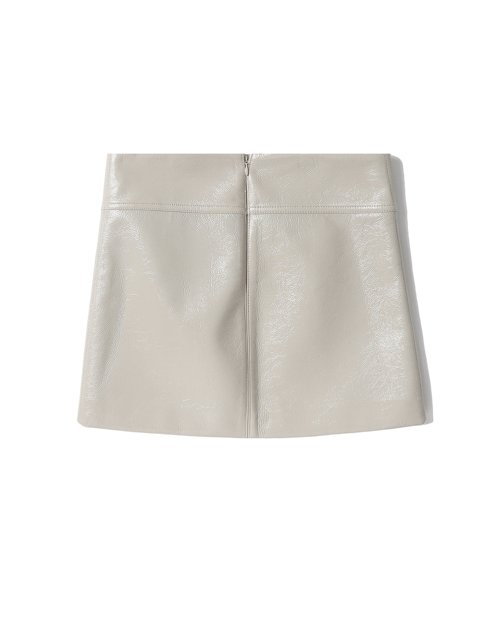 Synthetic leather mini skirt