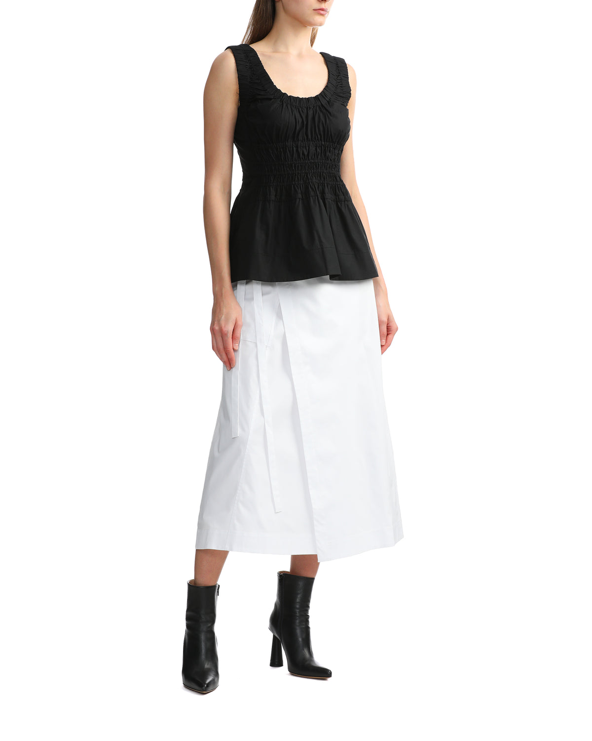 Wrap midi skirt