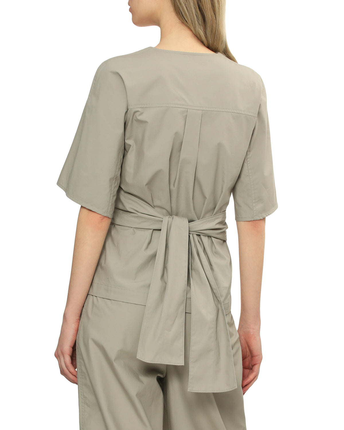 V-neck belted top