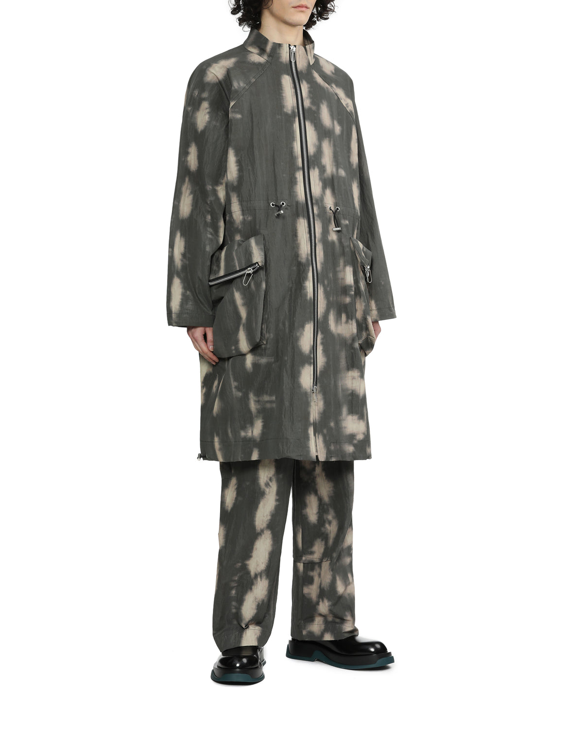Printed zip coat