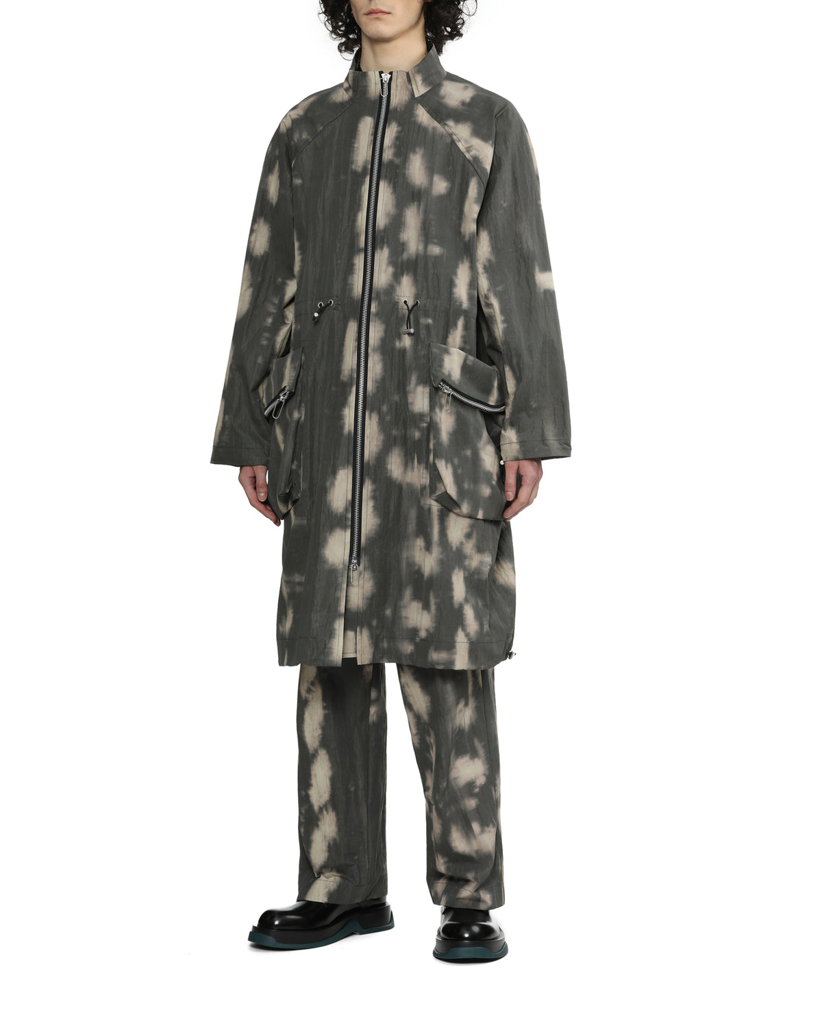 Printed zip coat