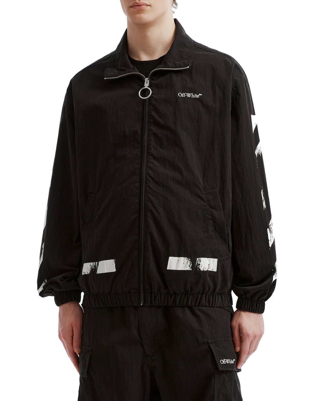 Paint print track jacket
