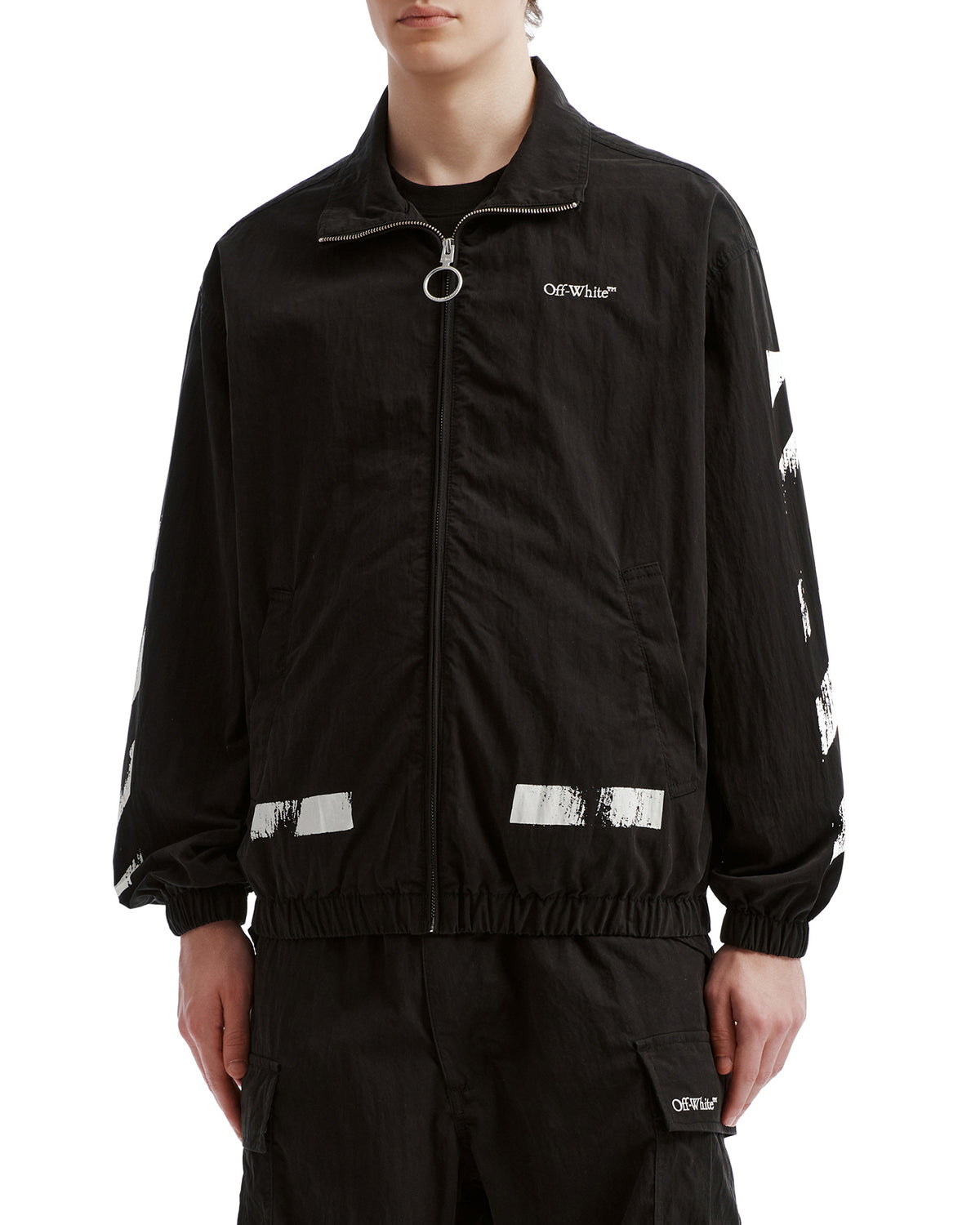 Paint print track jacket