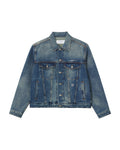 Graphic back denim jacket