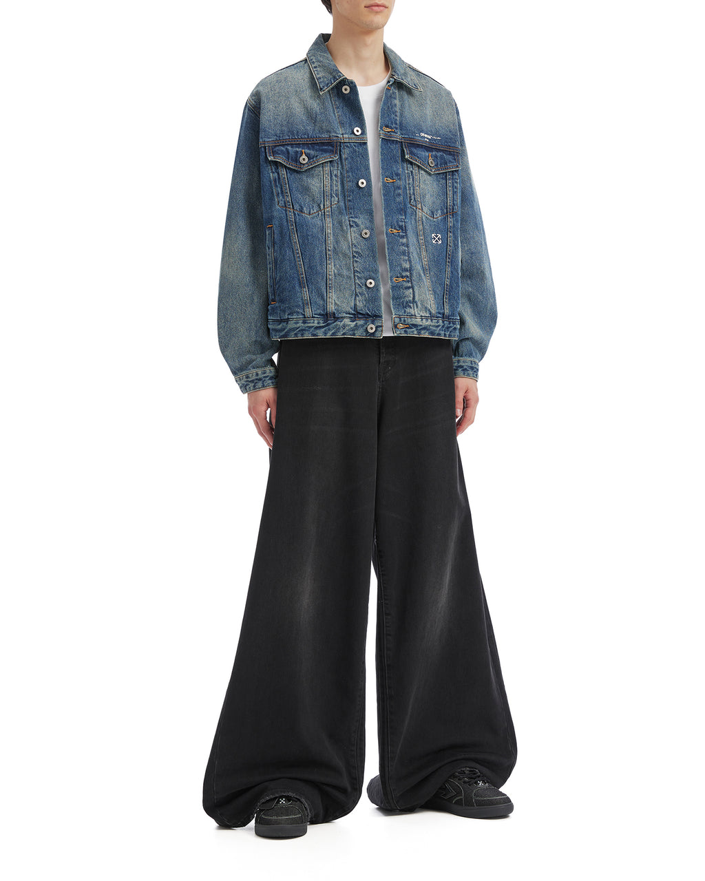 Graphic back denim jacket
