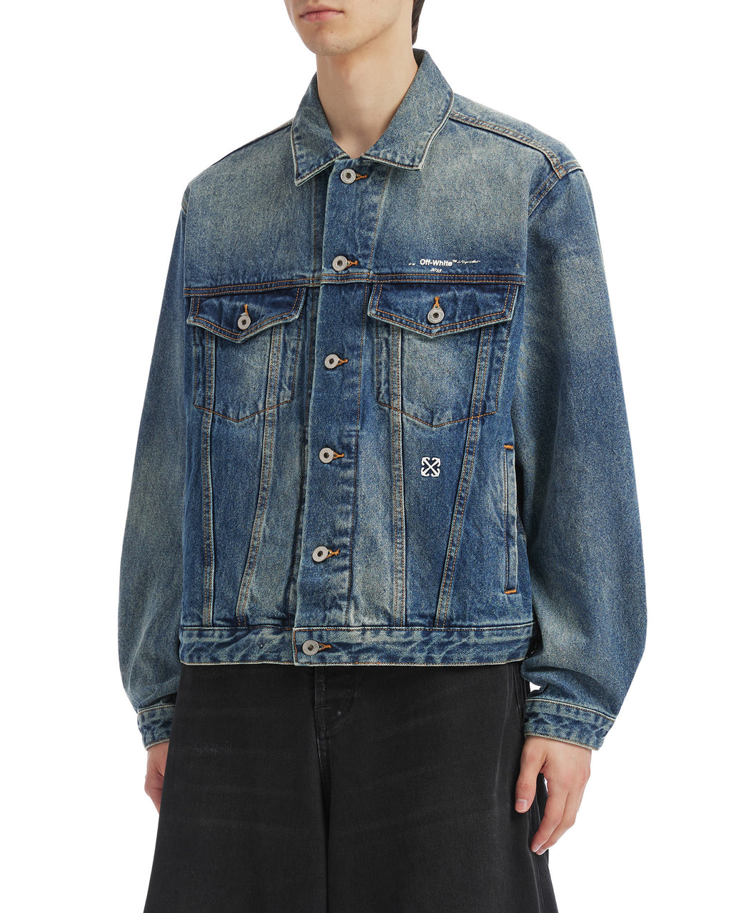 Graphic back denim jacket