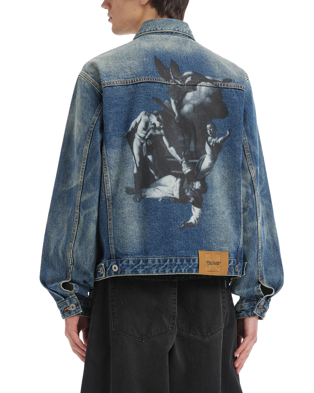 Graphic back denim jacket