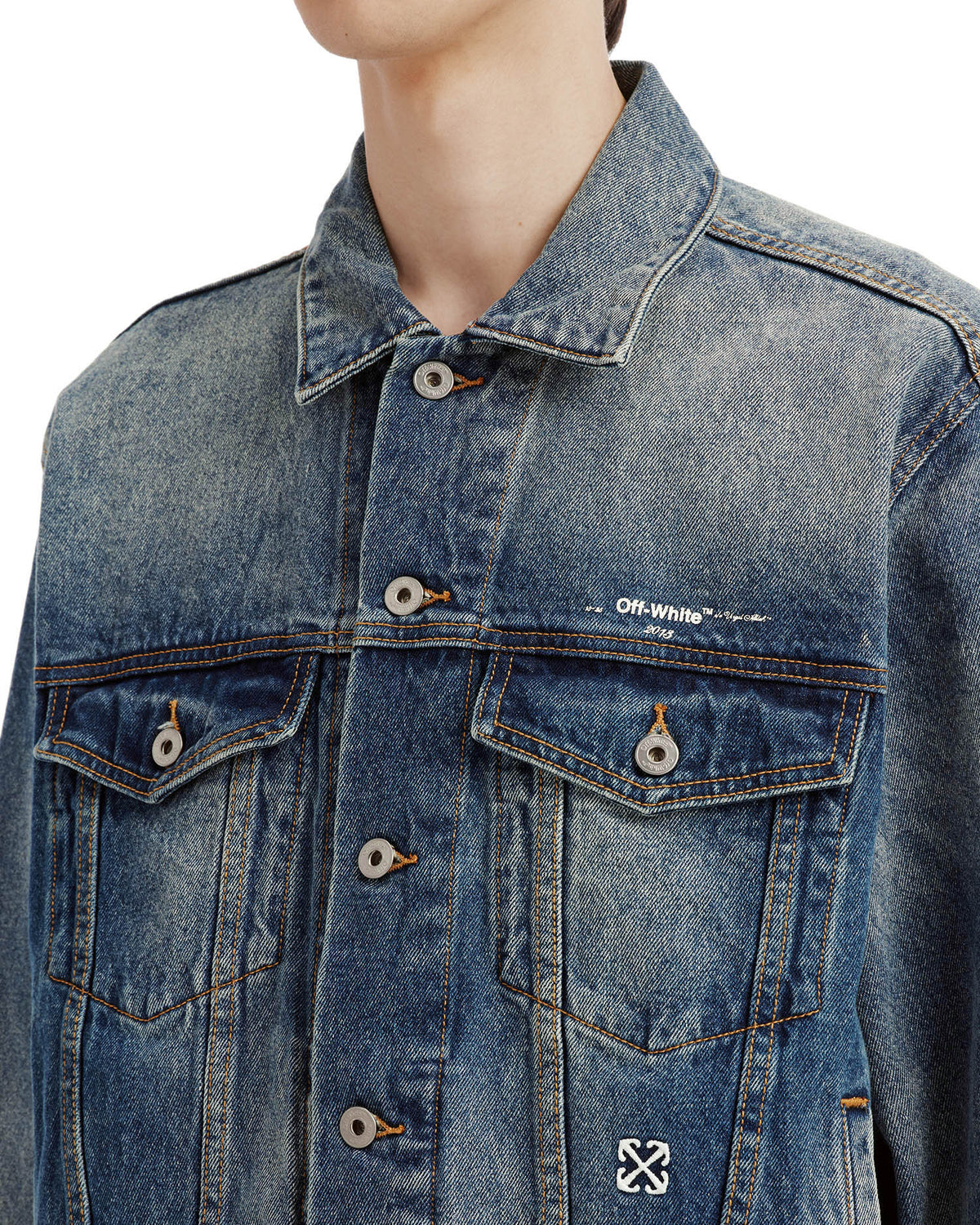 Graphic back denim jacket