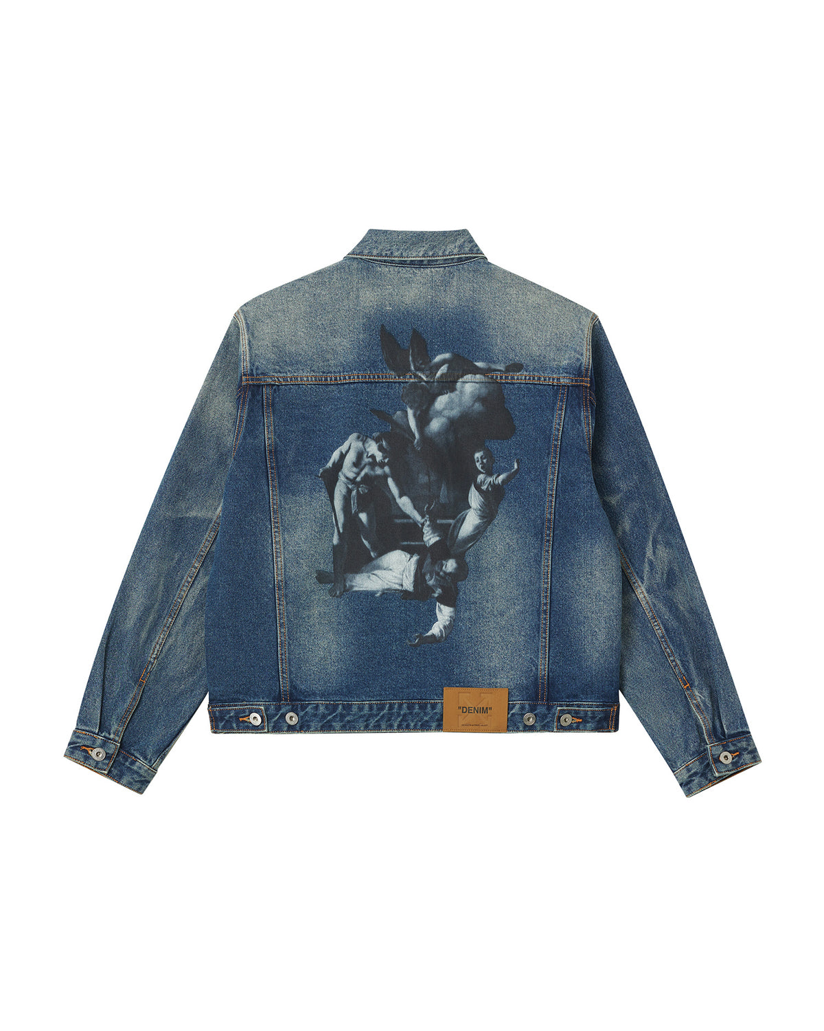 Graphic back denim jacket
