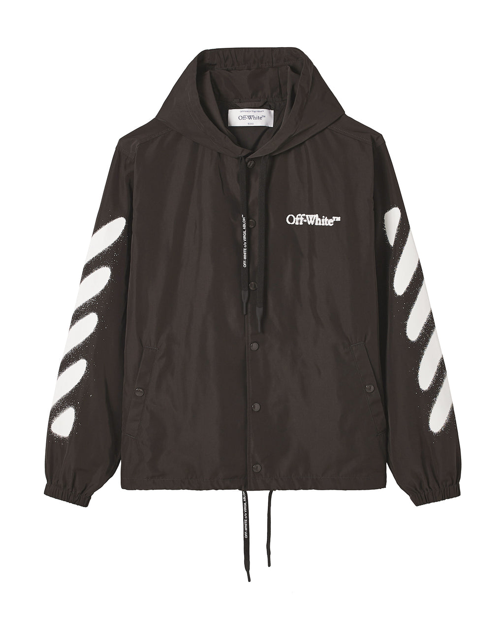 Logo hooded coach jacket