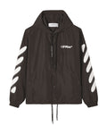 Logo hooded coach jacket