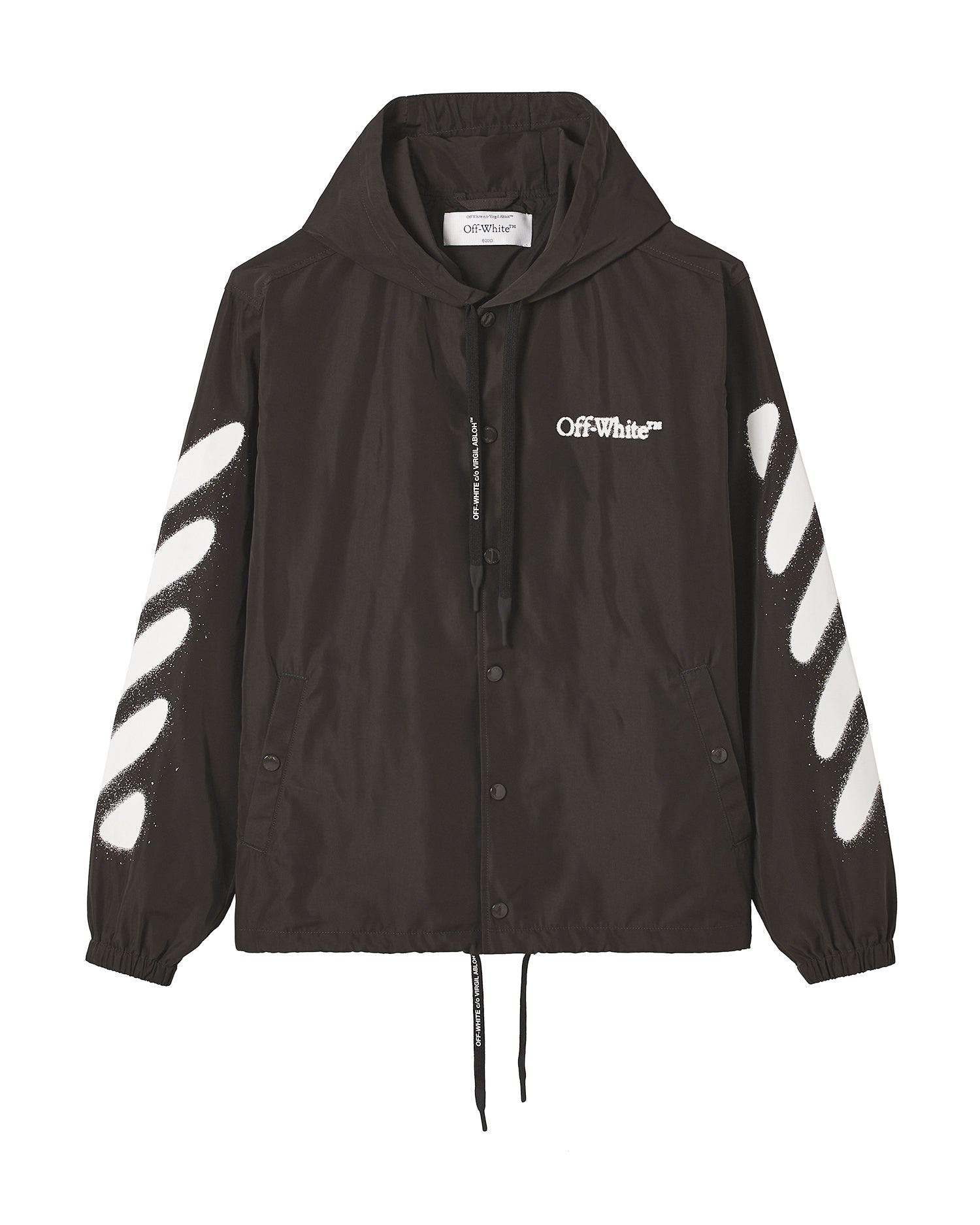 Logo hooded coach jacket