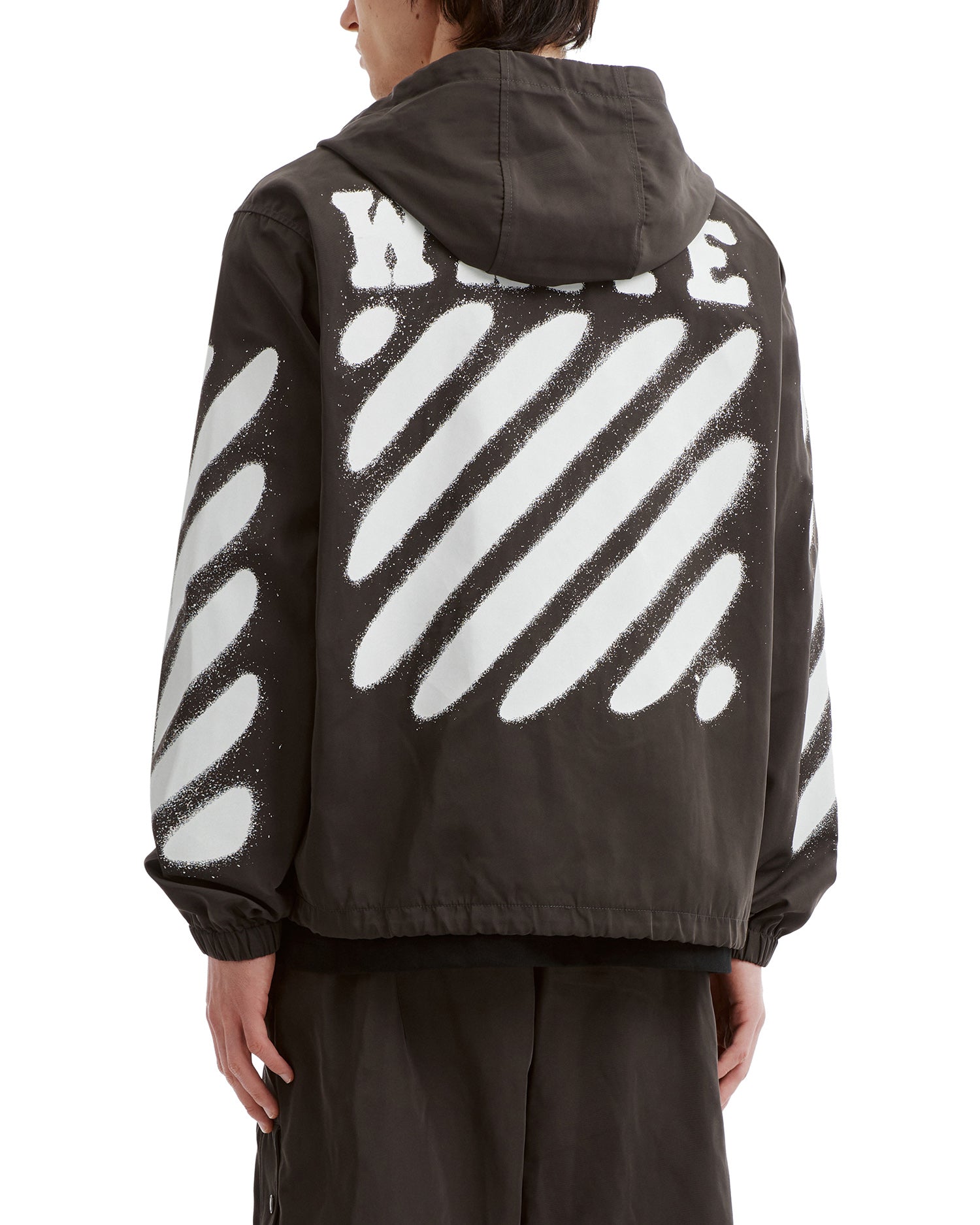 Logo hooded coach jacket