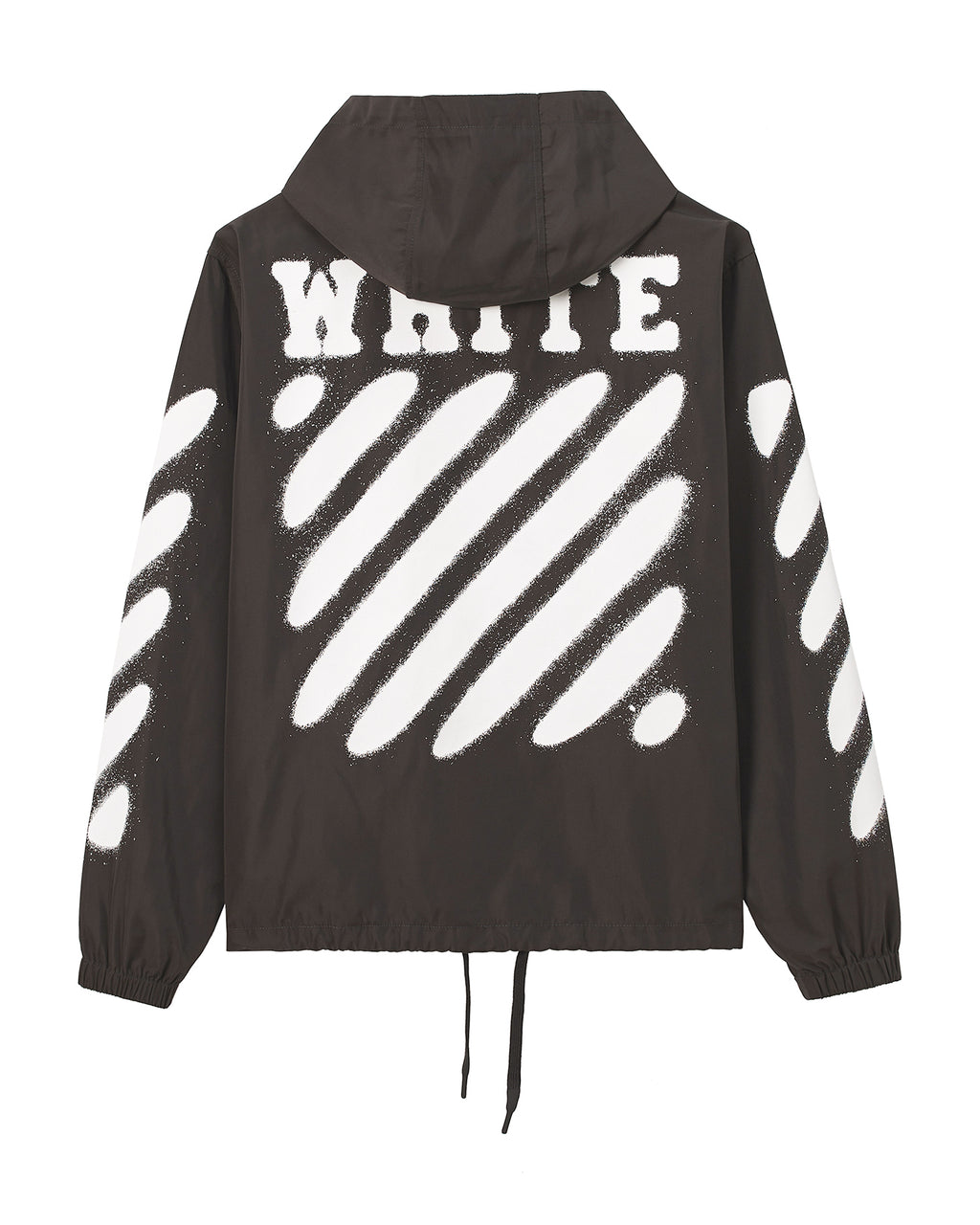 Logo hooded coach jacket