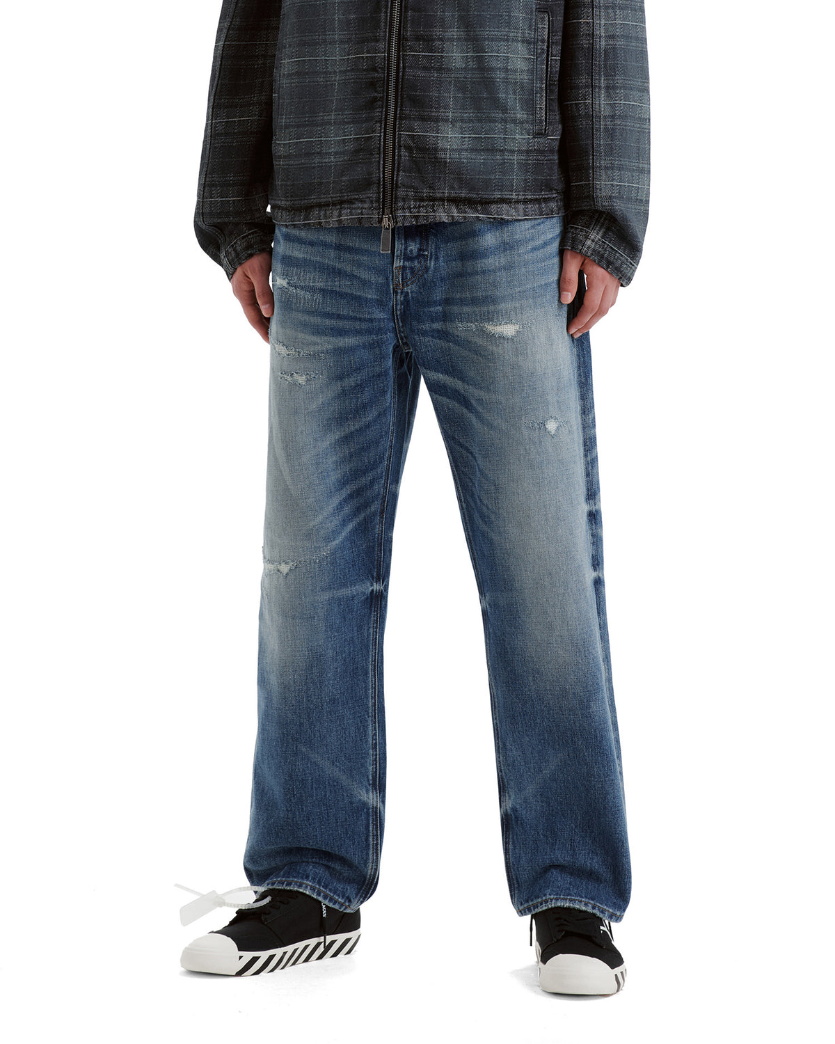 Distressed jeans