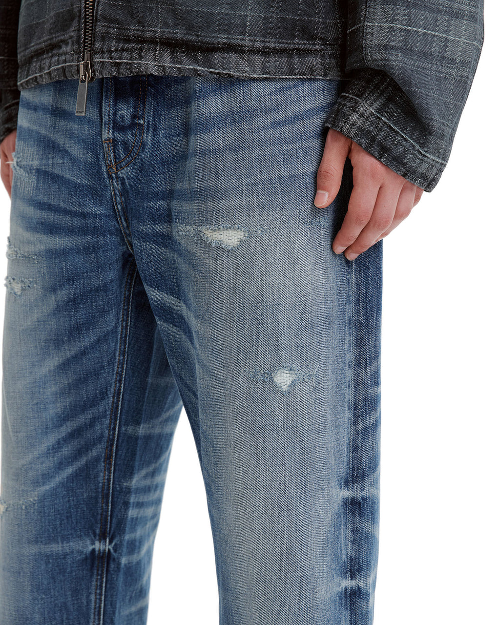 Distressed jeans