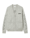 V-neck zip cardigan