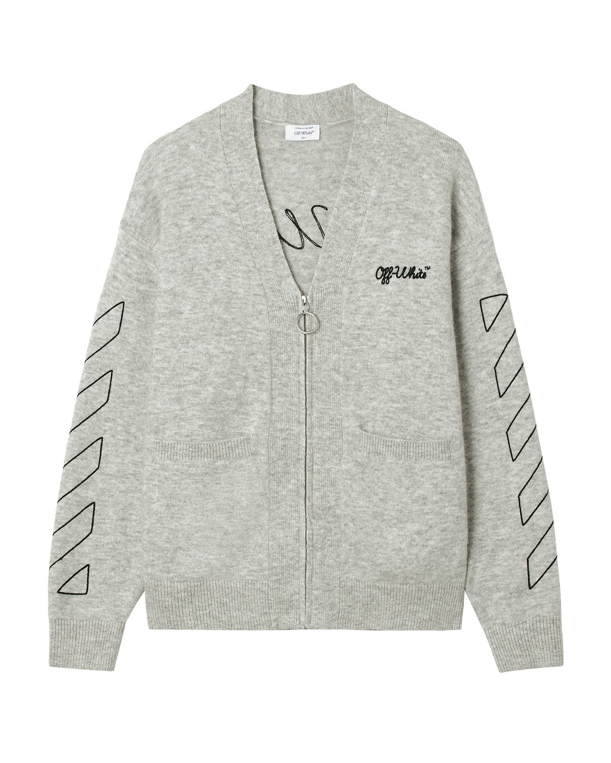 V-neck zip cardigan
