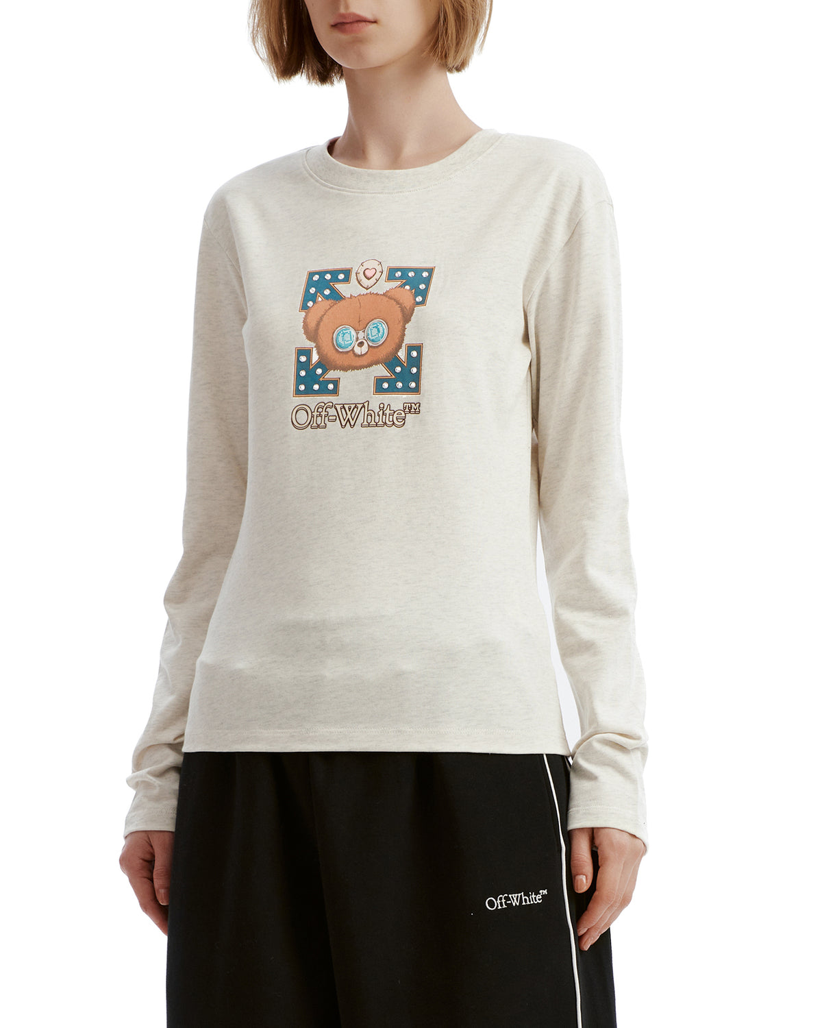 X Jisoo CLICK Bear long sleeve tee