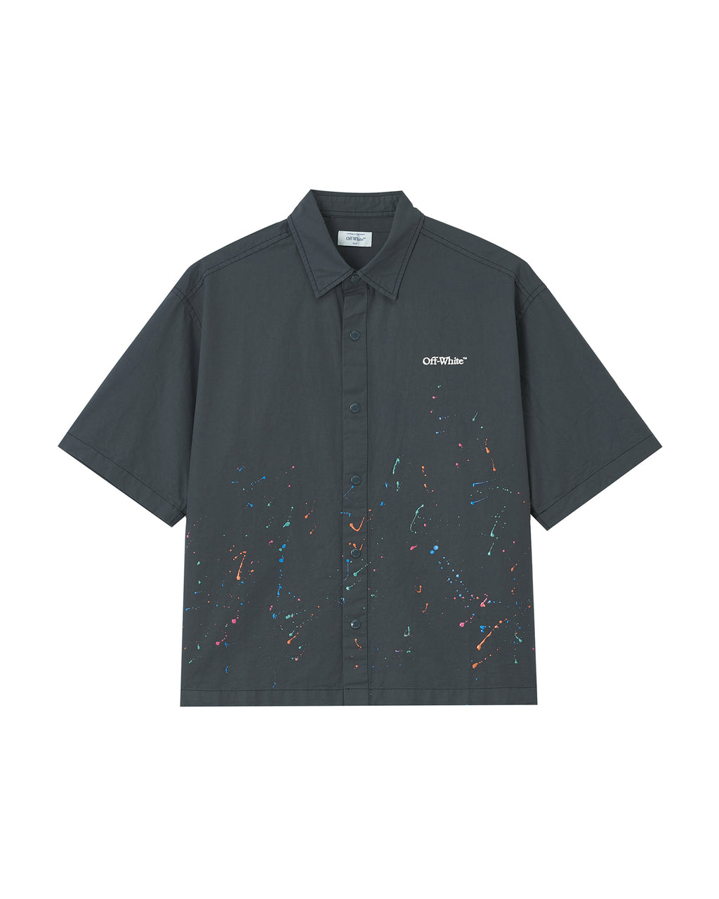 Splatter-print shirt