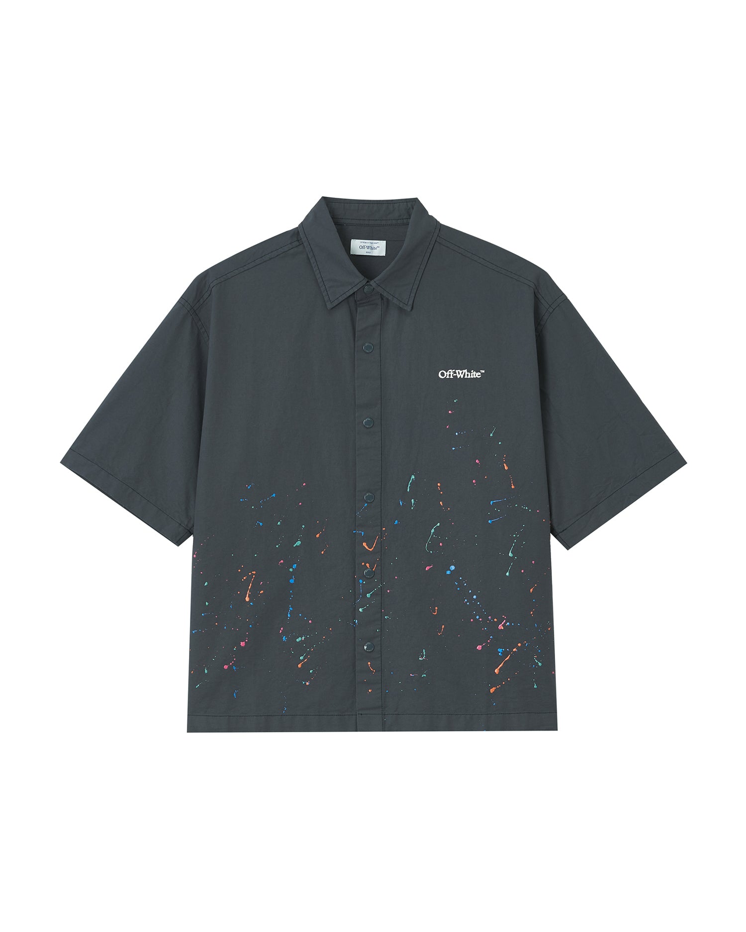 Splatter-print shirt