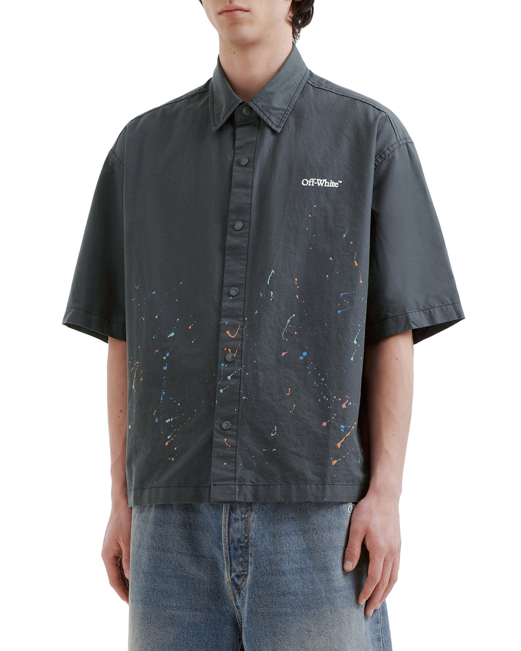 Splatter-print shirt