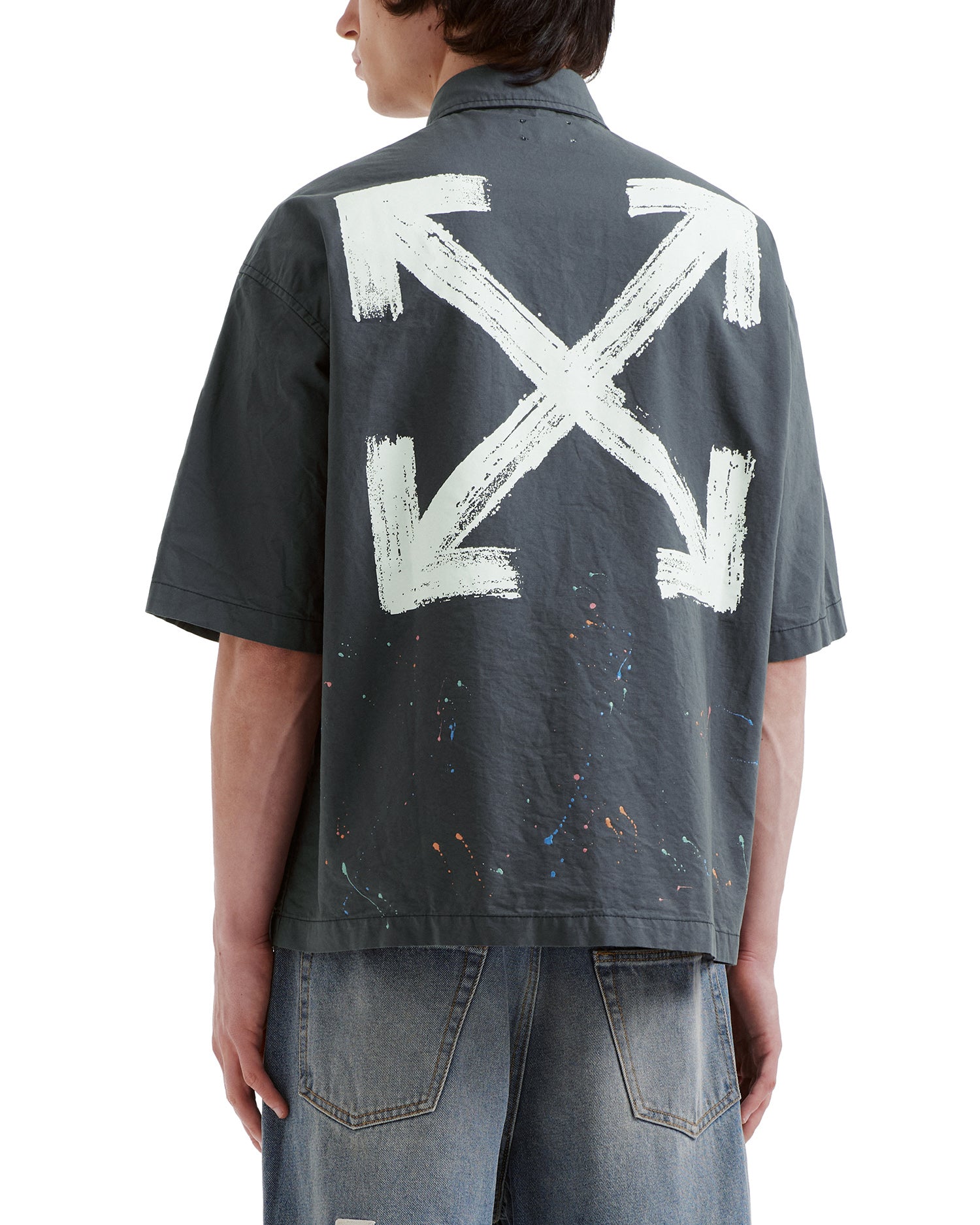Splatter-print shirt