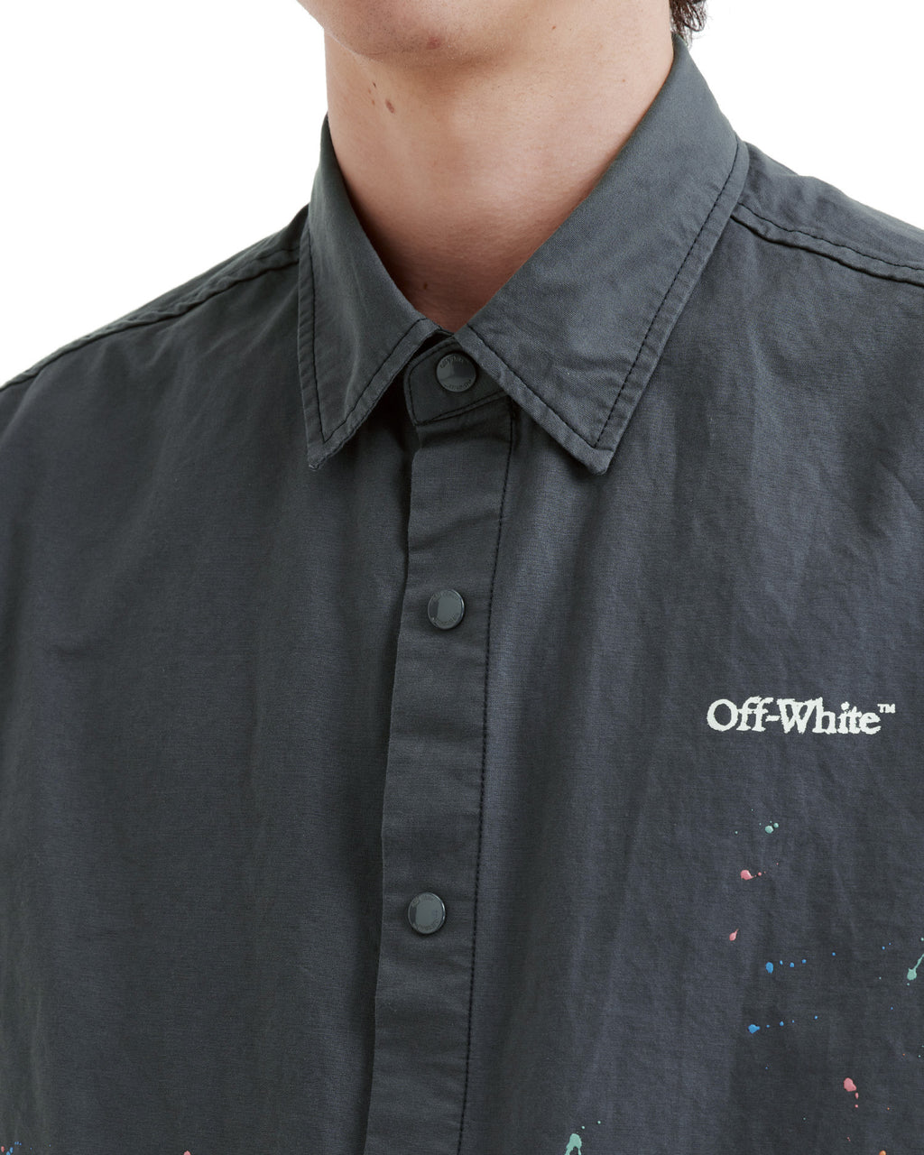 Splatter-print shirt