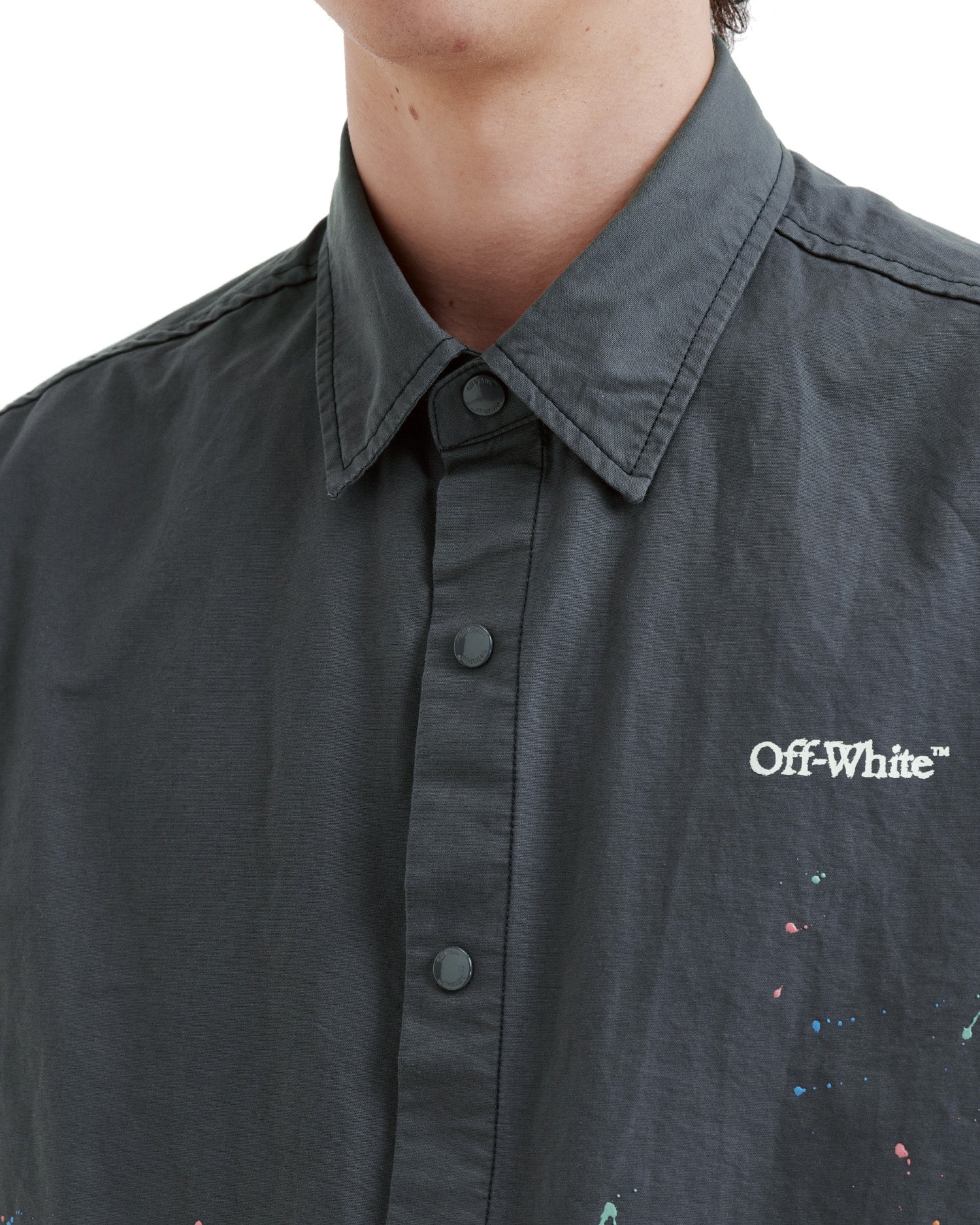 Splatter-print shirt