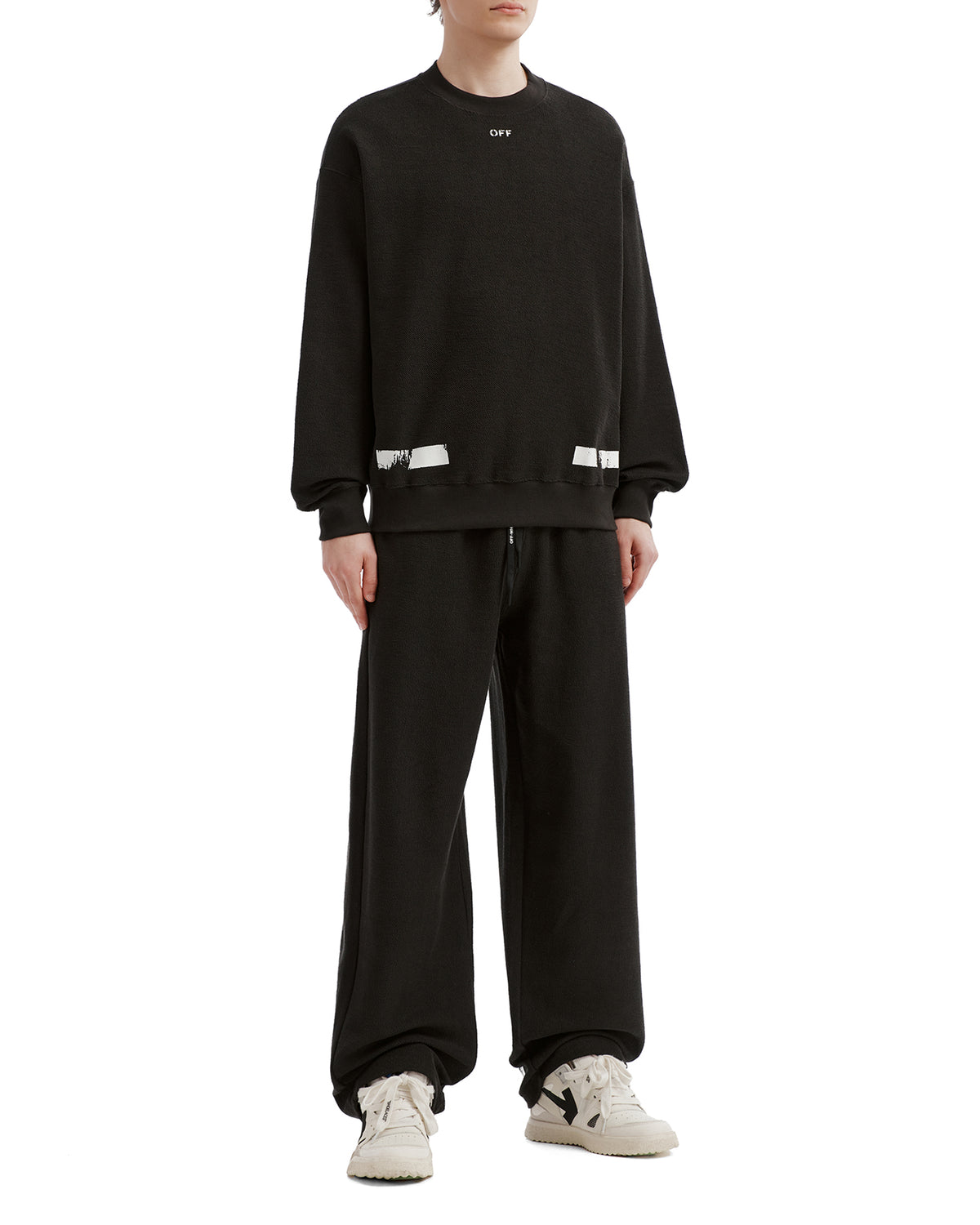 Diagonal stripes sweatshirt