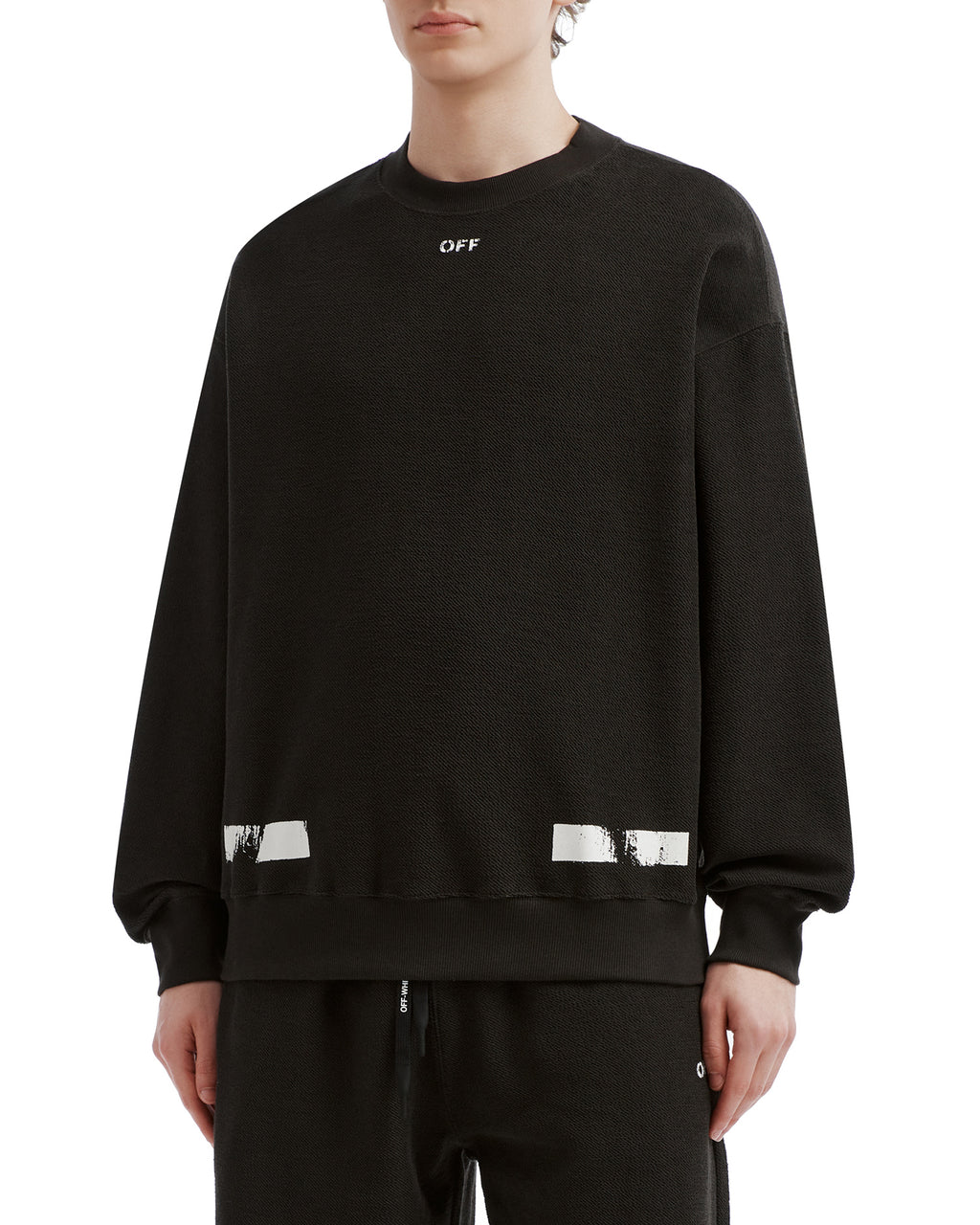 Diagonal stripes sweatshirt