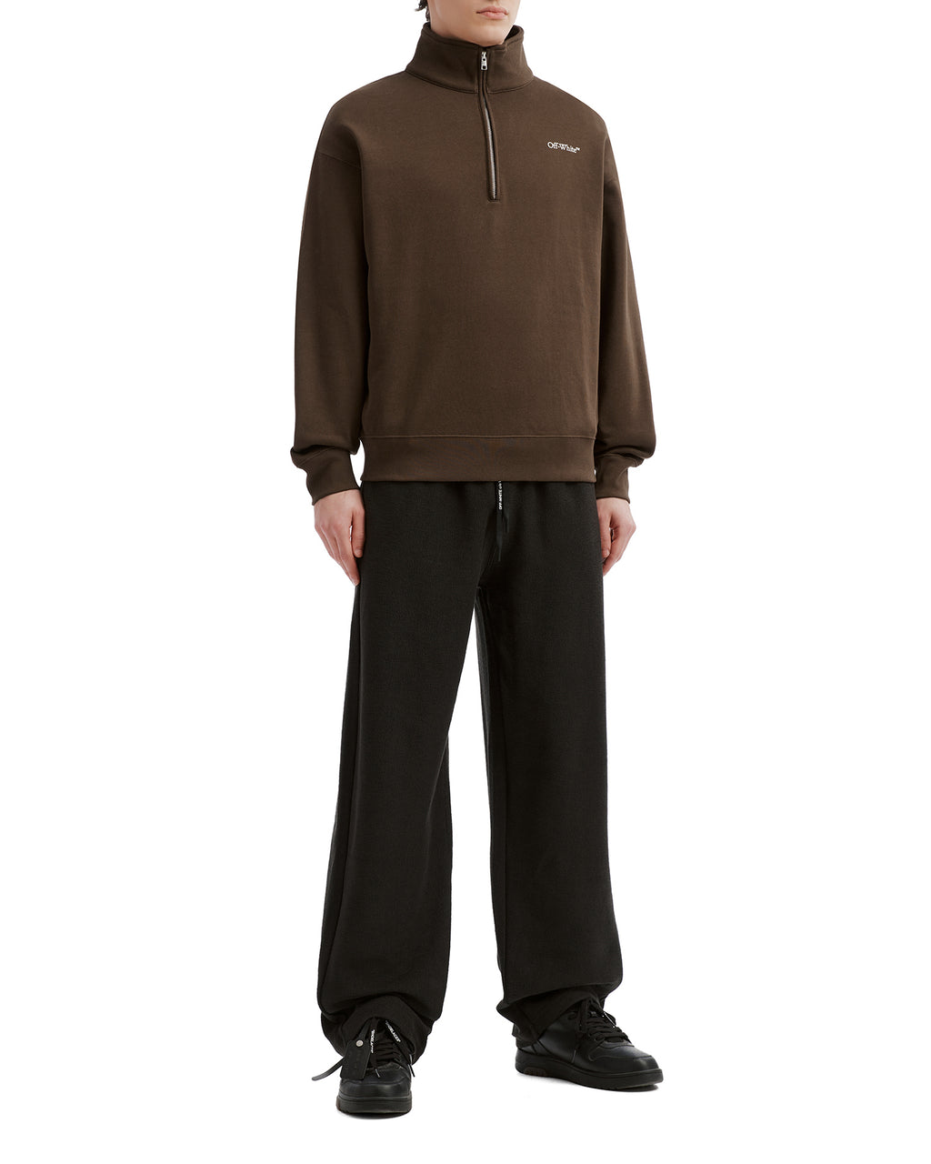 Zip-neck sweatshirt